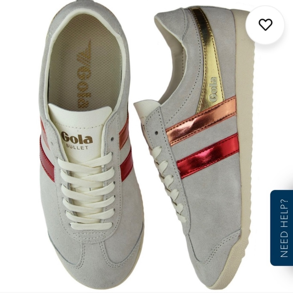 Gola Bullet Flare Metallic Stripe Trainers